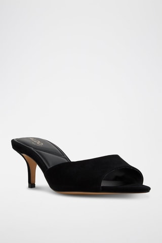 Sandali con tacco in pelle Benalden - Nero
