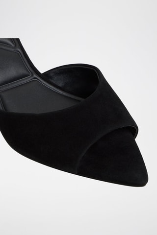 Sandali con tacco in pelle Benalden - Nero
