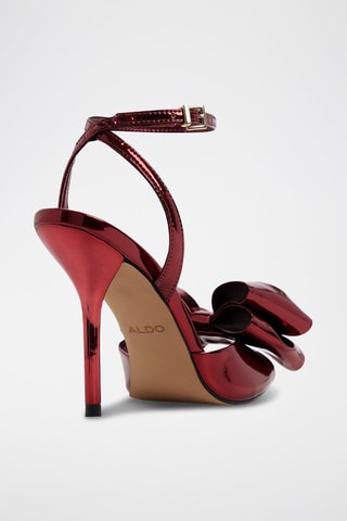 Sandali con tacco in vernice Tinsletta - Rosso metallizzato