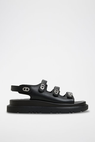 Sandali platform Halendar - Nero