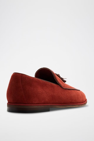 Mocassini in pelle scamosciata Hollow - Rosso