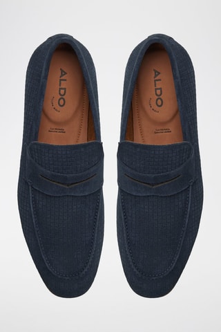 Mocassini in pelle scamosciata Giles - Navy