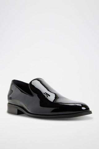 Mocassini in pelle in vernice Jarred - Nero