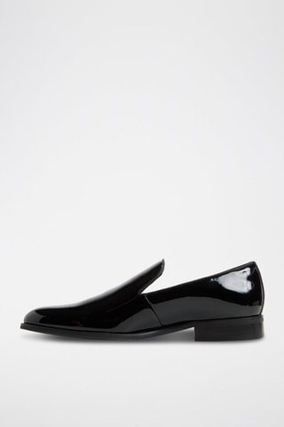 Mocassini in pelle in vernice Jarred - Nero