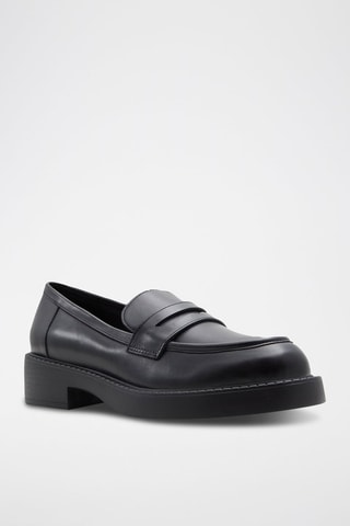 Mocassini con tacco platform in pelle Bigplan - Nero