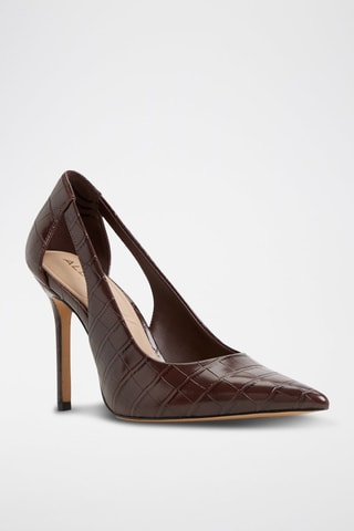 Décolleté in vernice Mesarthim - Marrone