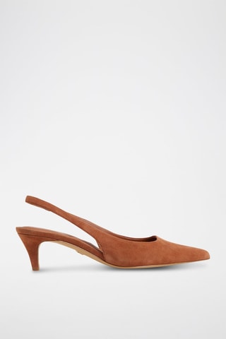 Décolleté in pelle Leane - Marrone