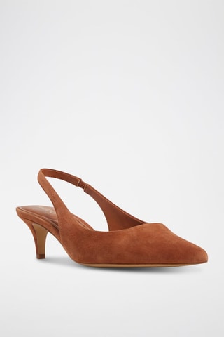 Décolleté in pelle Leane - Marrone