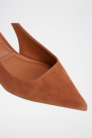 Décolleté in pelle Leane - Marrone
