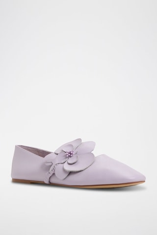 Ballerine in pelle Floralina - Lilla