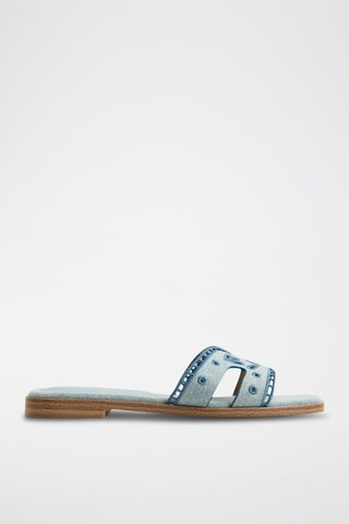 Ciabatte in jeans Itsandal - Azzurro