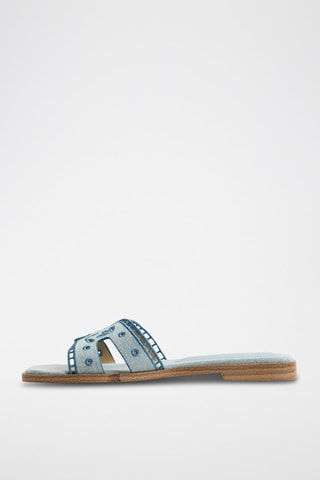 Ciabatte in jeans Itsandal - Azzurro