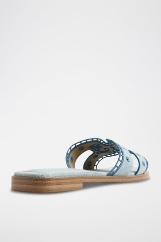 Ciabatte in jeans Itsandal - Azzurro