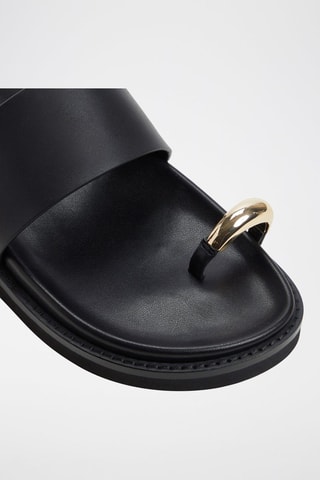 Ciabatte in pelle Beachstroll - Nero