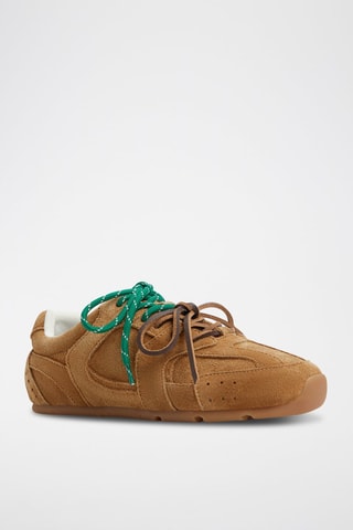Sneakers in pelle scamosciata di vitello Adrelia - Beige
