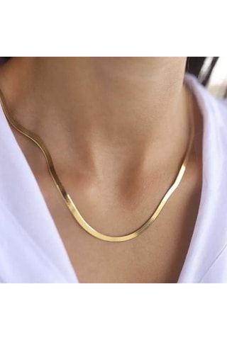 Fijne Ketting met Schakels - Messing Doublé Goud 