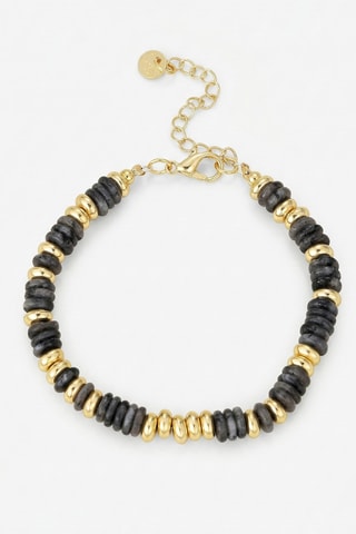 Armband - Doublé Geelgoud en Agaat
