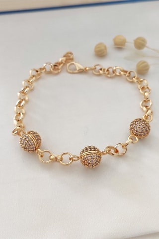 Armband van Verguld Metaal Zirkonia’s