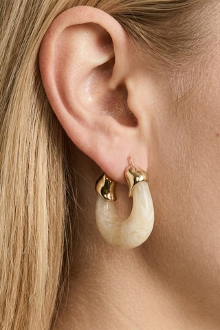 Orecchini a cerchio - Placcato oro giallo