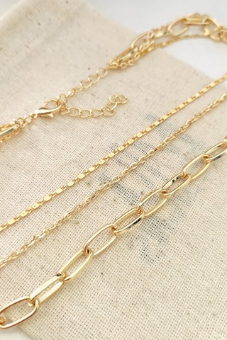 Ketting met Meerdere Rijen Goudkleurig