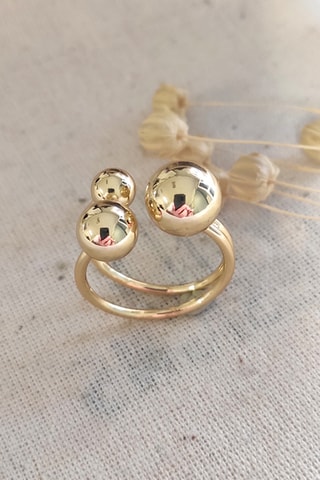 Verstelbare Ring - Messing Doublé Goud