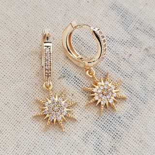 Oorbellen - Messing Doublé Goud & Zirkonia’s