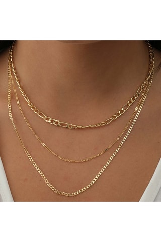 Ketting Triple - Messing Doublé Goud 
