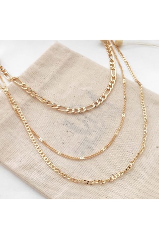 Ketting Triple - Messing Doublé Goud 