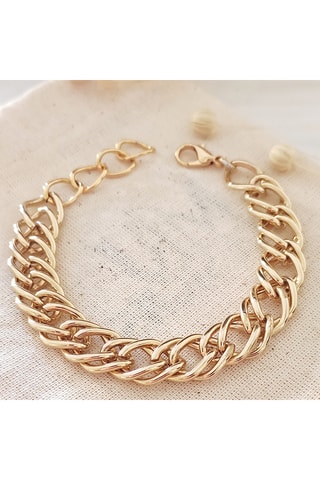 Schakelarmband - Messing Doublé Goud