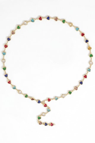 Ketting - Doublé Geelgoud en Zirkonia’s