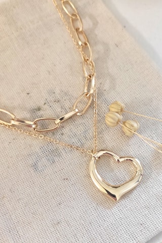 Ketting met 2 rijen - Doublé Geelgoud