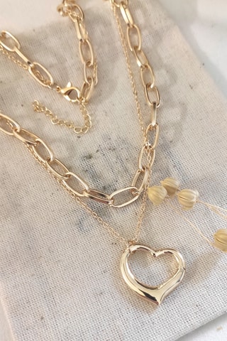 Ketting met 2 rijen - Doublé Geelgoud