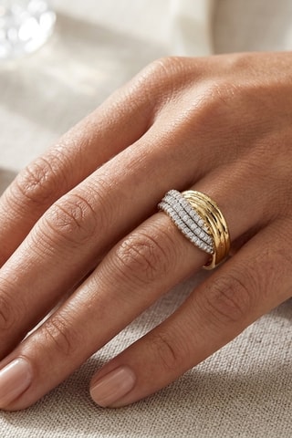Ring - Goudkleurig en Wit