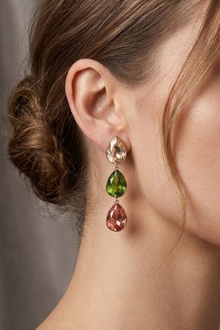 Pendientes - Verde y rojo
