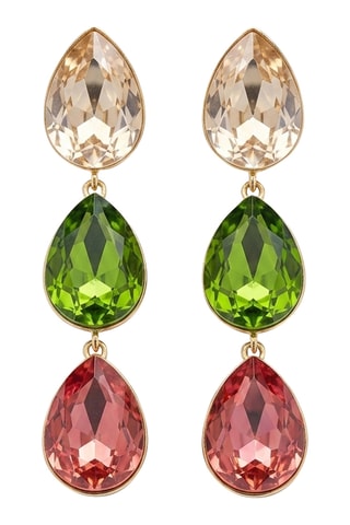 Pendientes - Verde y rojo