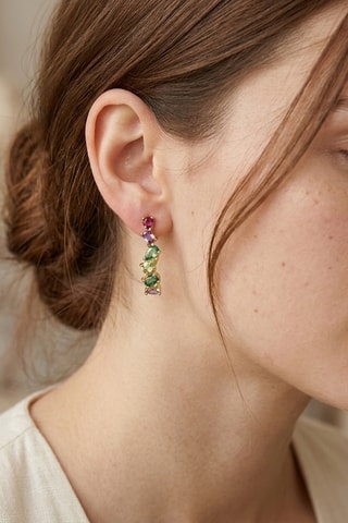 Pendientes - Dorado y verde