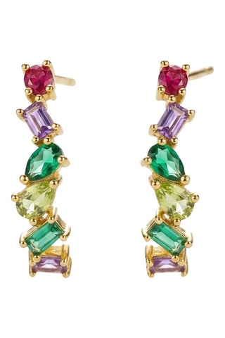 Pendientes - Dorado y verde