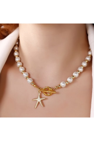 Ketting - Kunstparels. 