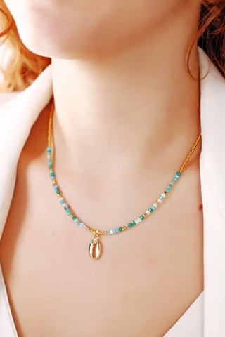 Ketting Turquoise en Goudkleurig