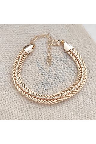 Armband - Twist - Doublé Messing met Fijn Goud