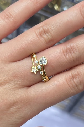 Ring - Doublé Geelgoud en Zirkonia’s