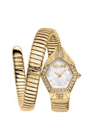 Stalen Quartz Horloge - Goudkleurig en Wit