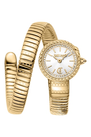 Stalen Quartz Horloge - Goudkleurig en Wit