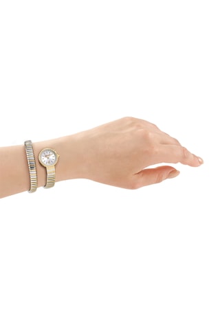Stalen Quartz Horloge - Zilverkleurig en Goudkleurig