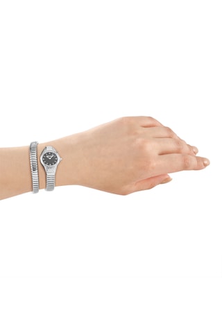 Stalen Quartz Horloge - Zilverkleurig en Zwart