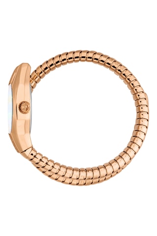 Stalen Quartz Horloge - Roségoudkleurig en Wit
