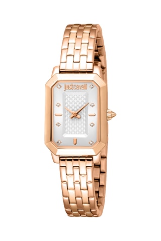 Stalen Quartz Horloge - Roségoudkleurig en Zilverkleurig