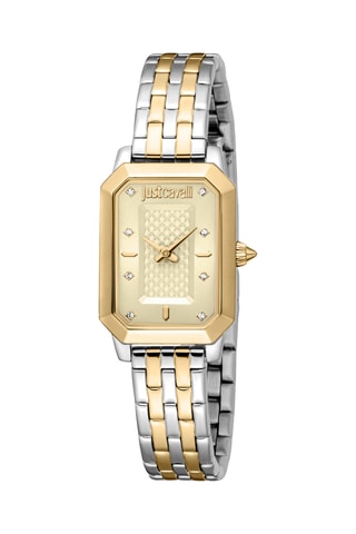 Stalen Quartz Horloge - Zilverkleurig en Goudkleurig