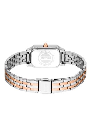 Stalen Quartz Horloge - Zilverkleurig en Roségoudkleurig