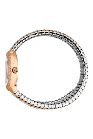 Stalen Quartz Horloge - Zilverkleurig en Roségoudkleurig